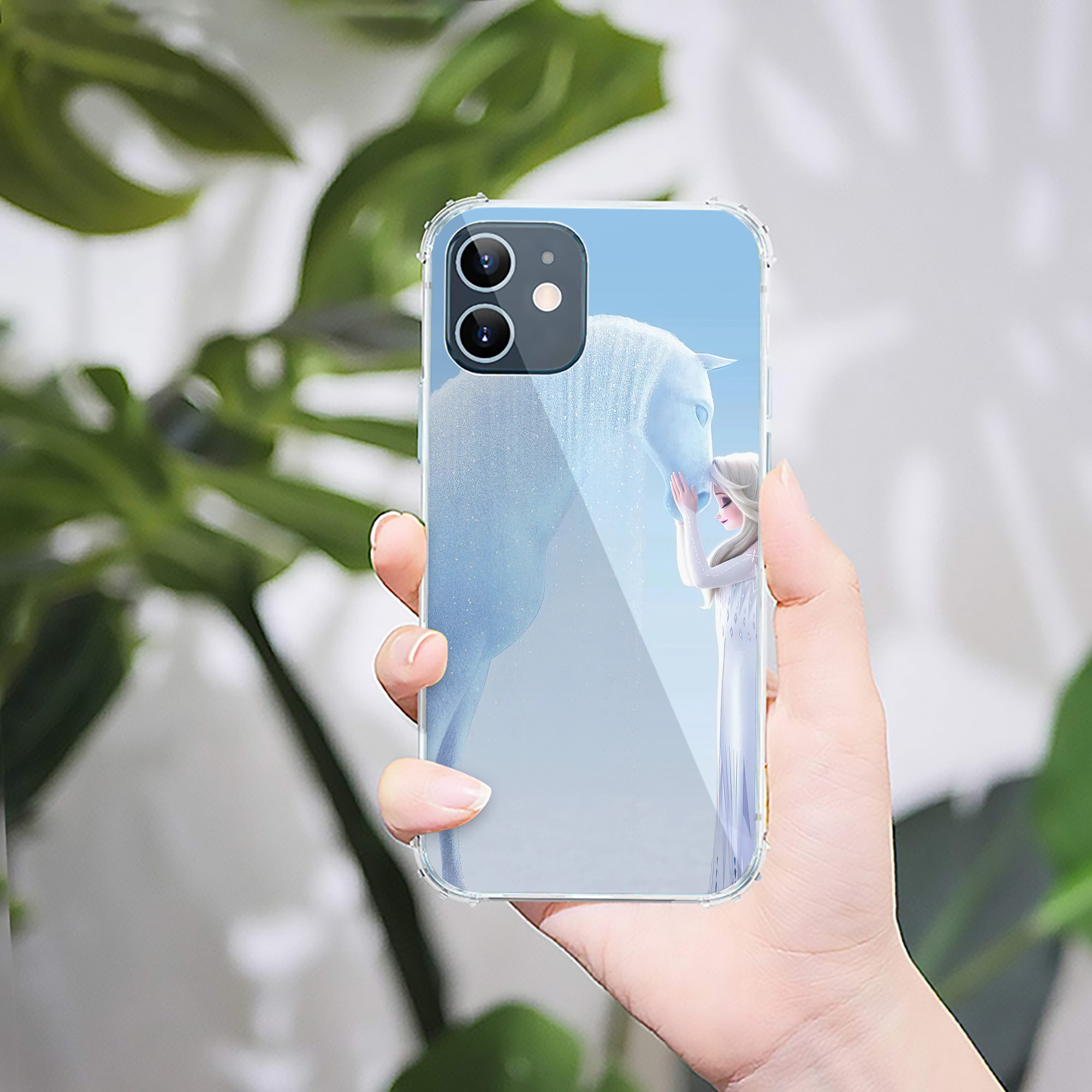 （画像用） アナと雪の女王 アンナ エルサ Frozen Anna Elsa 【iPhone 12シリーズ対応】透明スマホケース（クリアソフトケース）